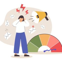 Femme stressée au travail